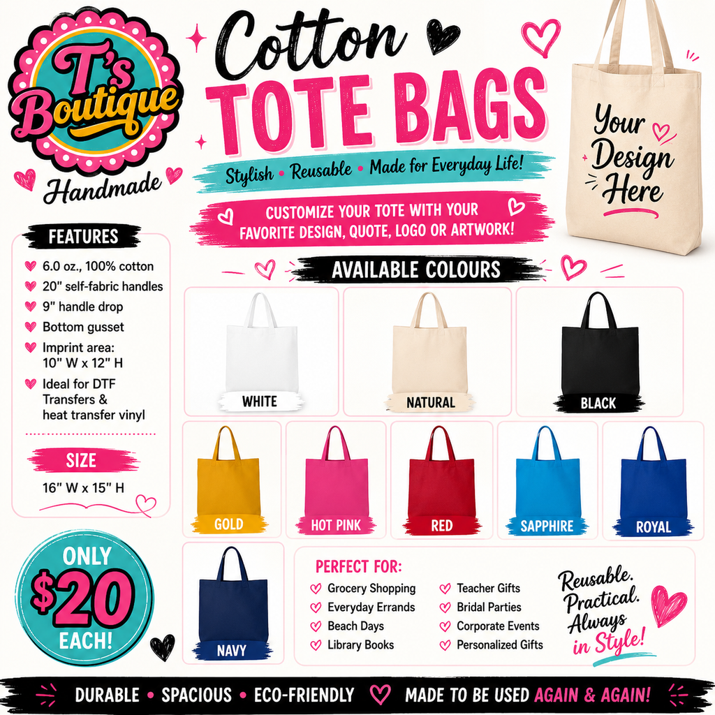 Cotton Tote Bags - Grocery