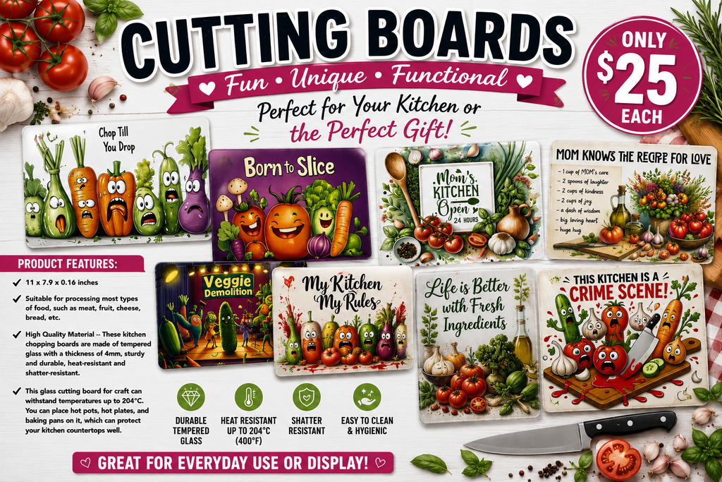 🔪🥕 Funny & Farmhouse Cutting Boards 🥕🔪